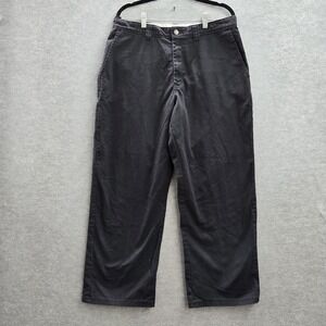 Dickies Men Pants 34 Black Chino Twill Flex 27" Inseam Baggy Y2K
